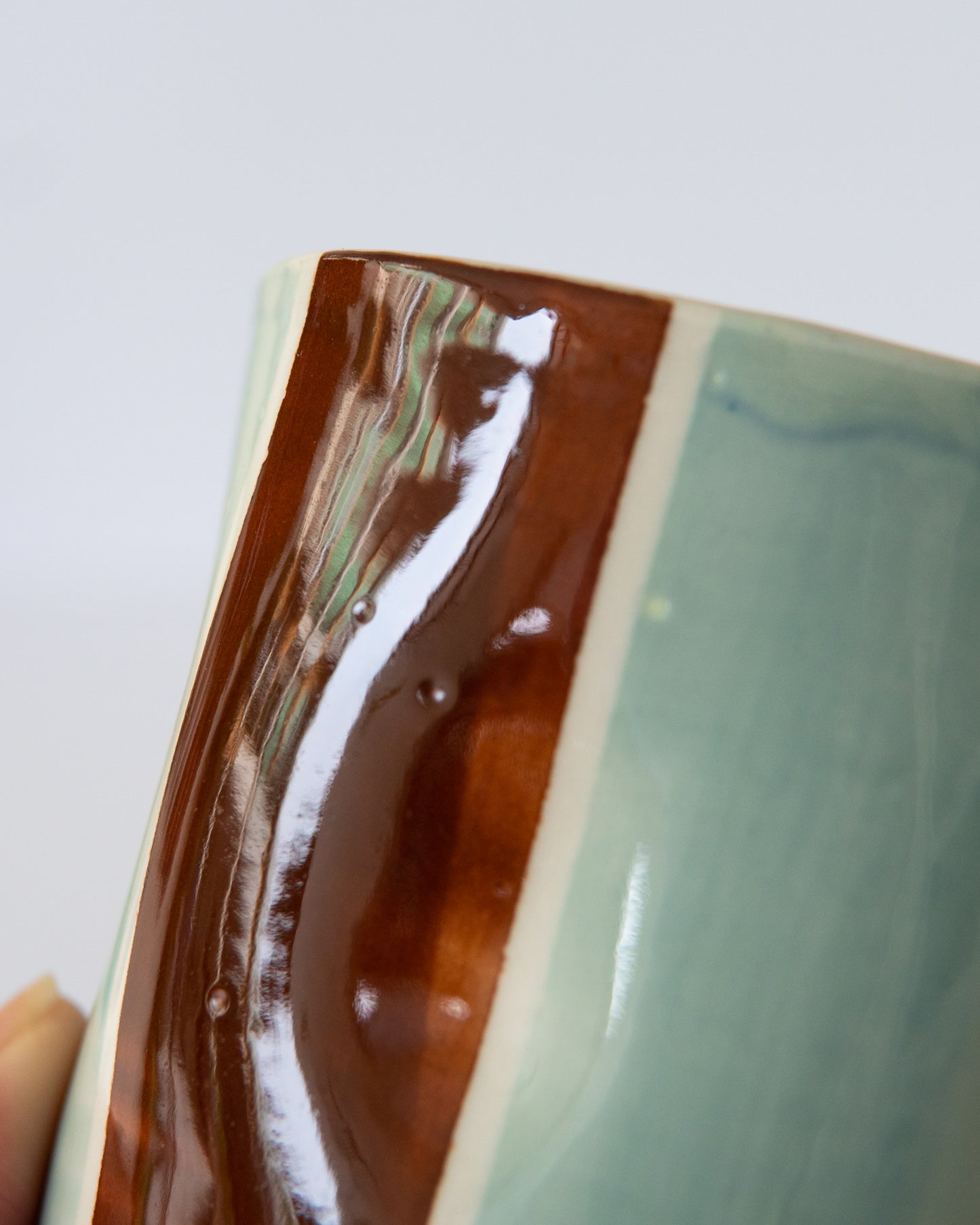 Flowy Cup - Seafoam + Brown