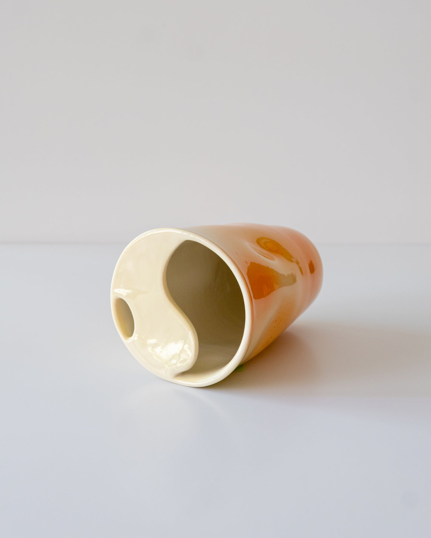 Butter yellow + Orange Travel Cup