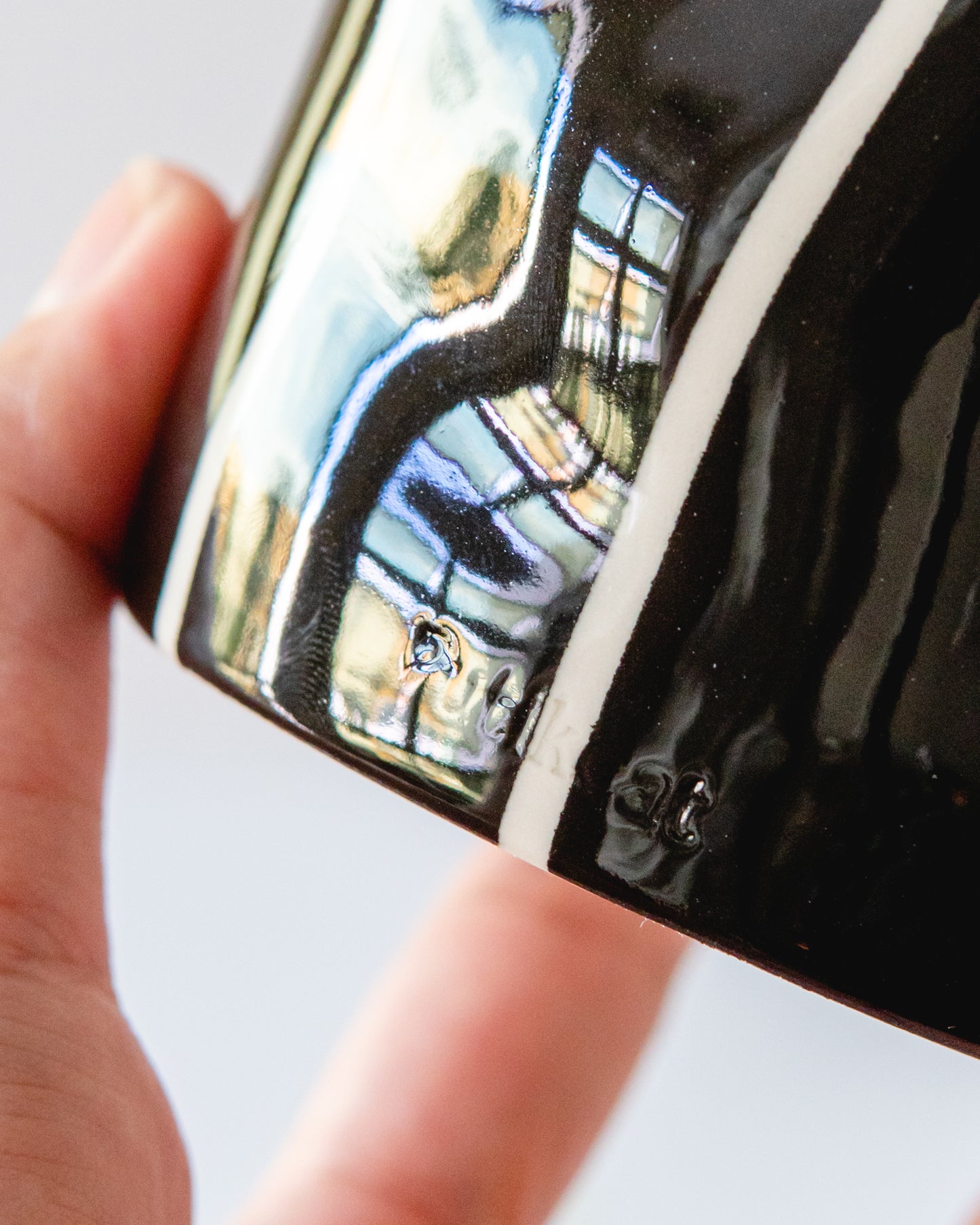 Black Stripe Flowy Cup