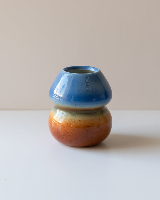 Blue + Brown Lamp Whisk Holder
