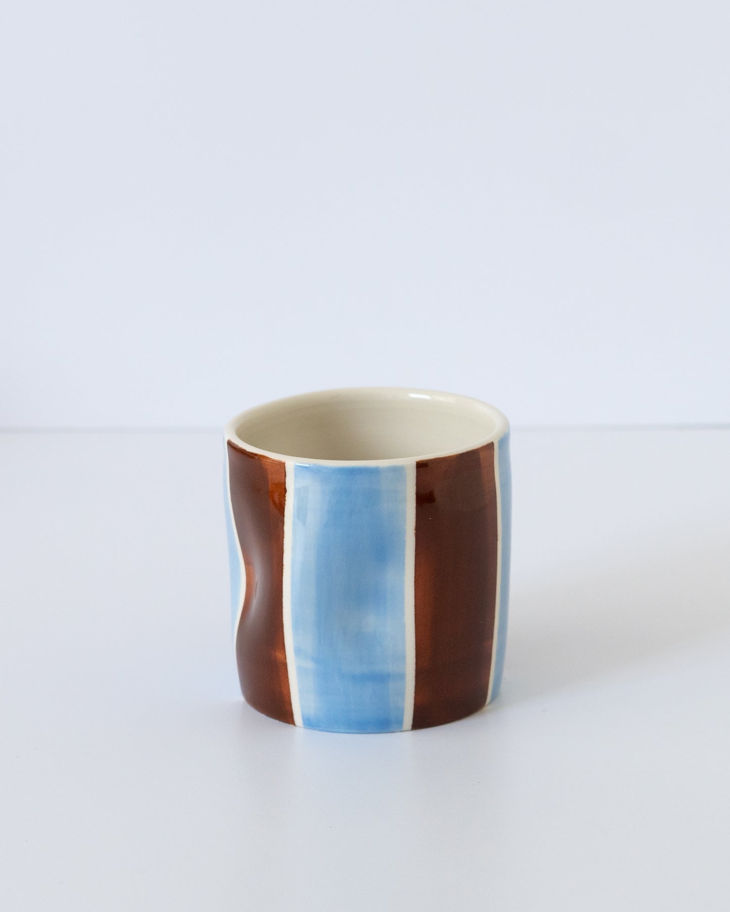 Flowy Cup - Sky Blue + Brown