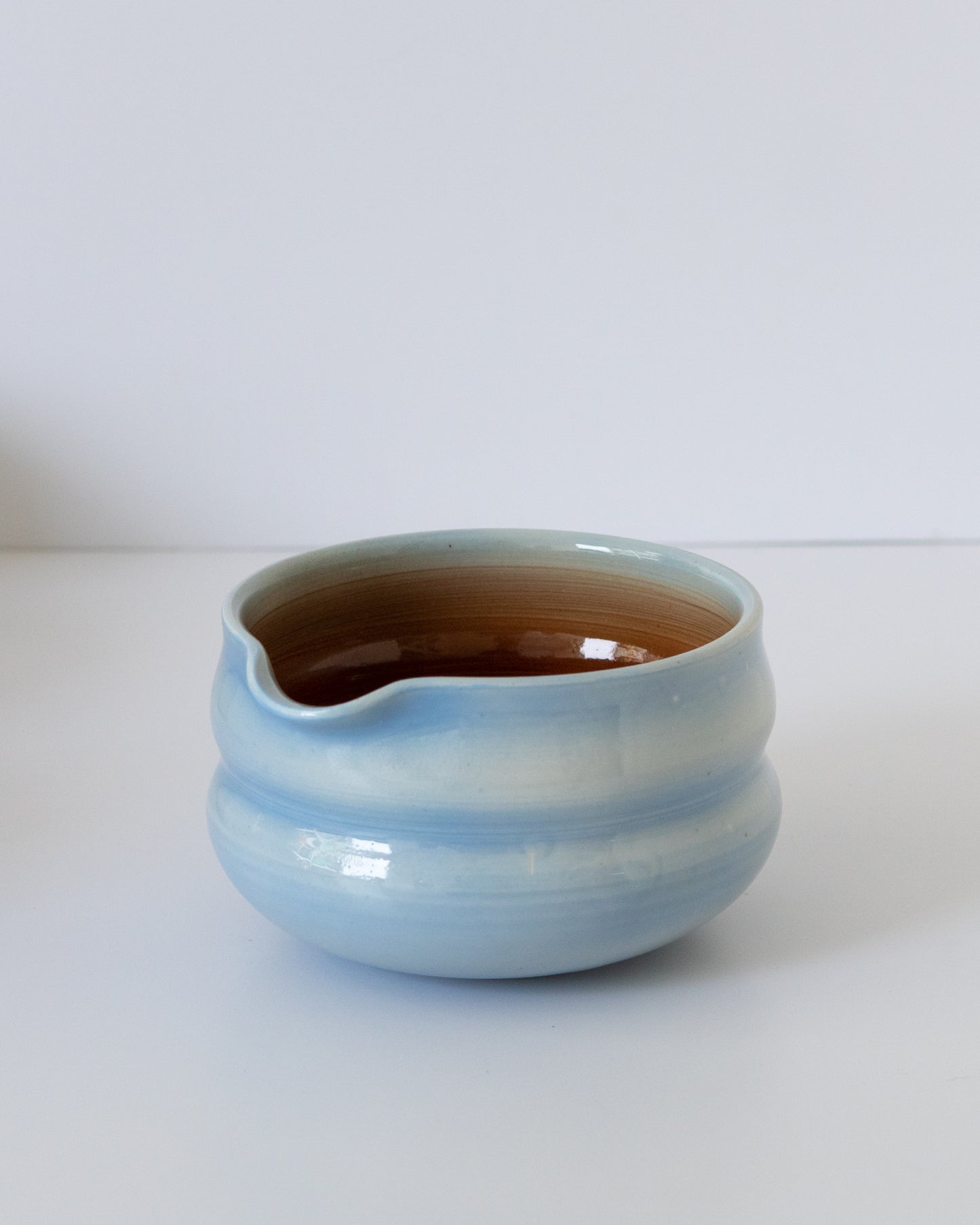 Sky Blue + Brown Matcha Bowl 06