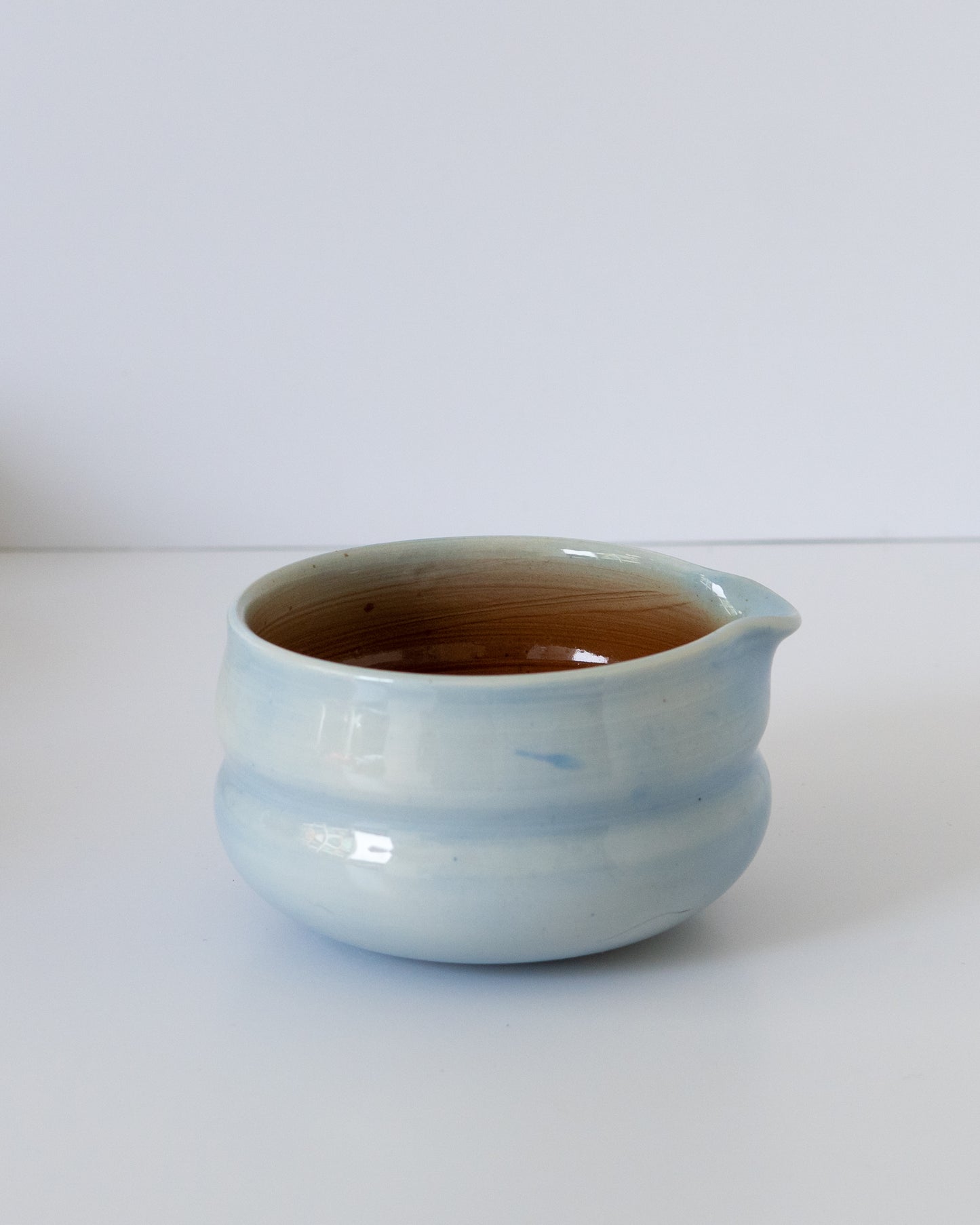 Sky Blue + Brown Matcha Bowl 07