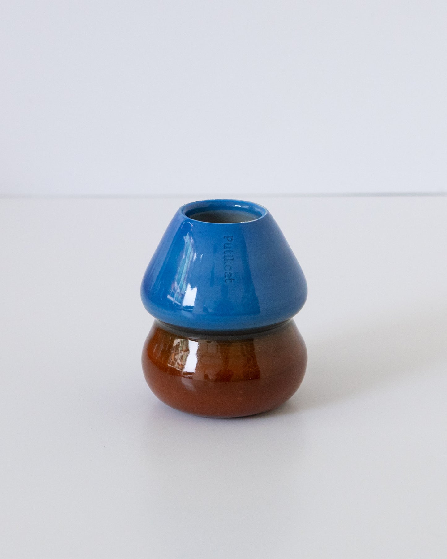 Blue + Brown Whisk Holder