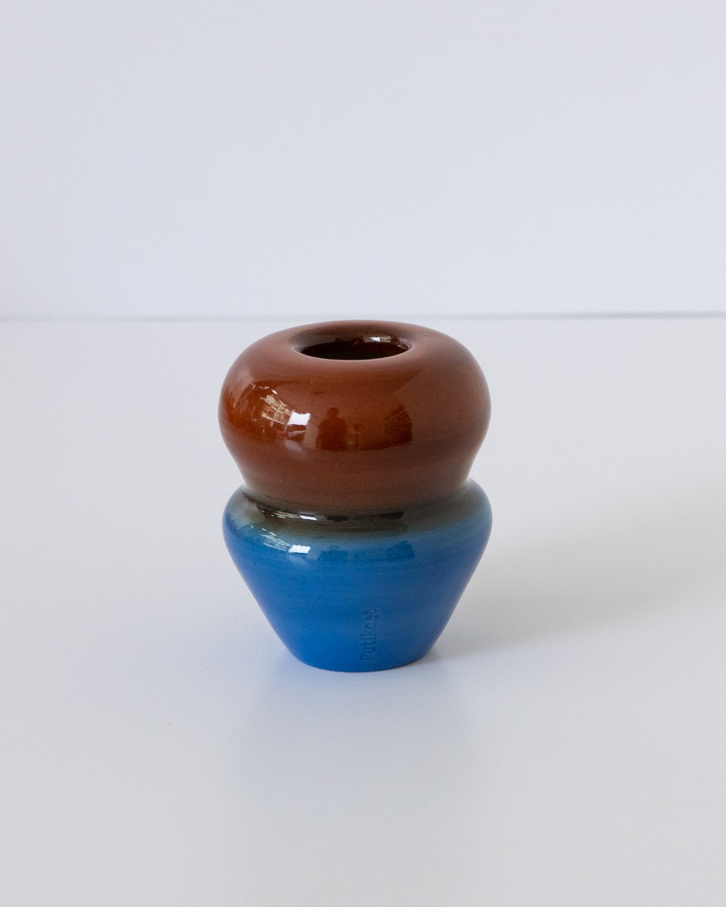 Blue + Brown Whisk Holder