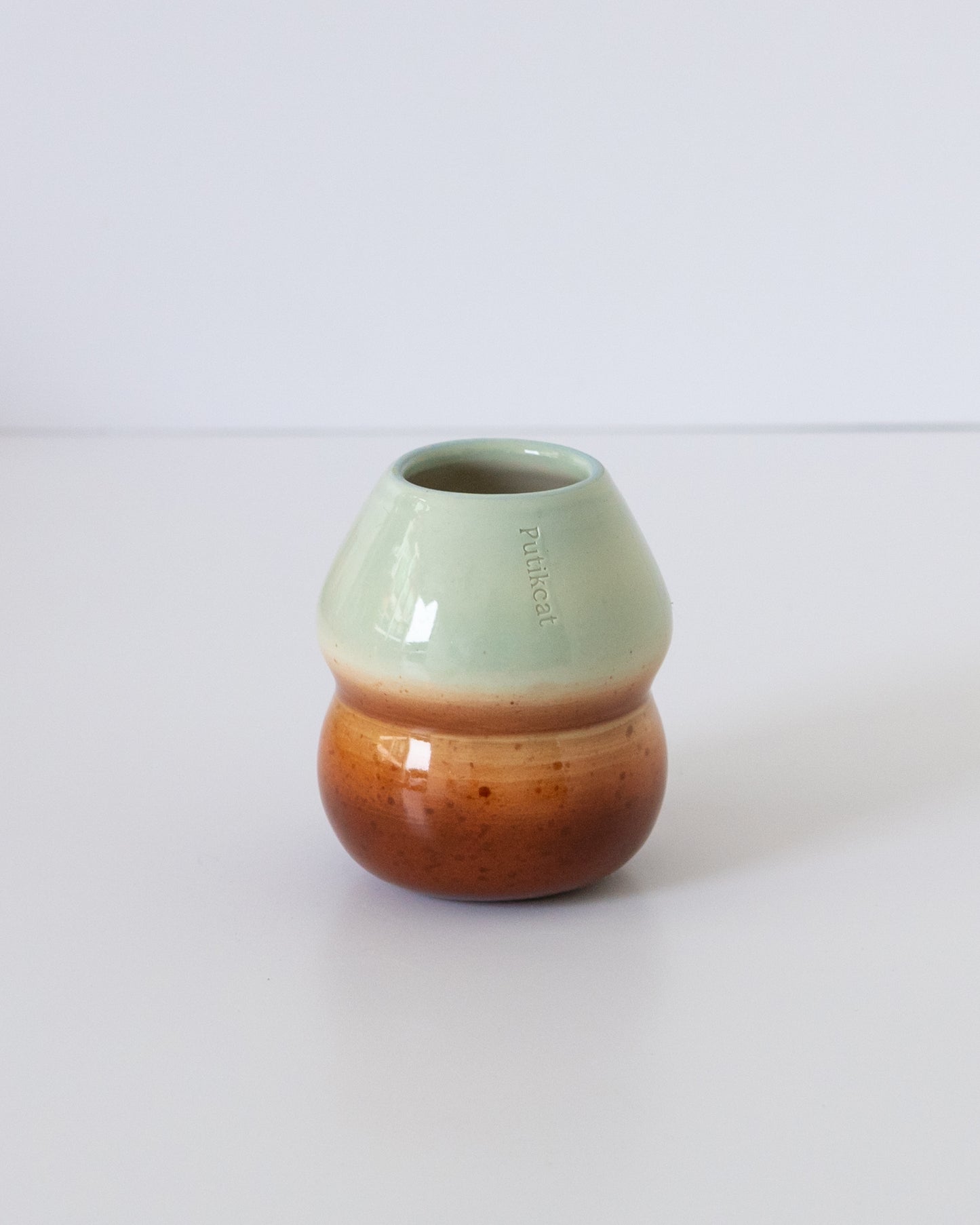 Seafoam + Brown Whisk Holder
