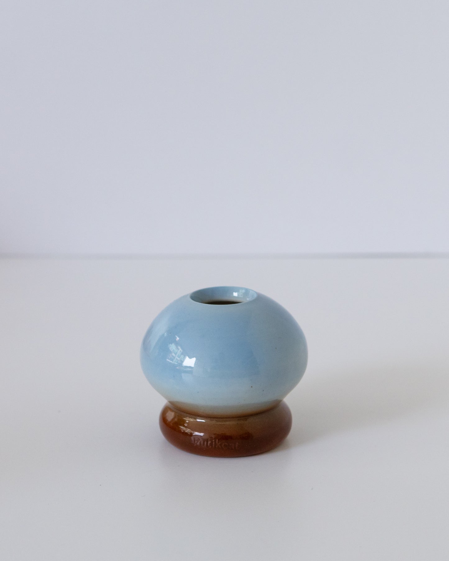 Sky Blue + Brown Whisk Holder 05