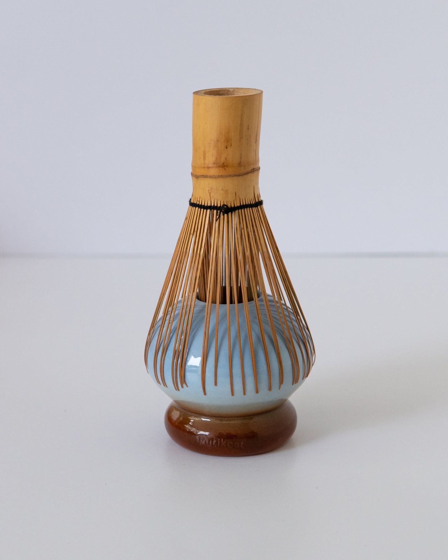 Sky Blue + Brown Whisk Holder 05