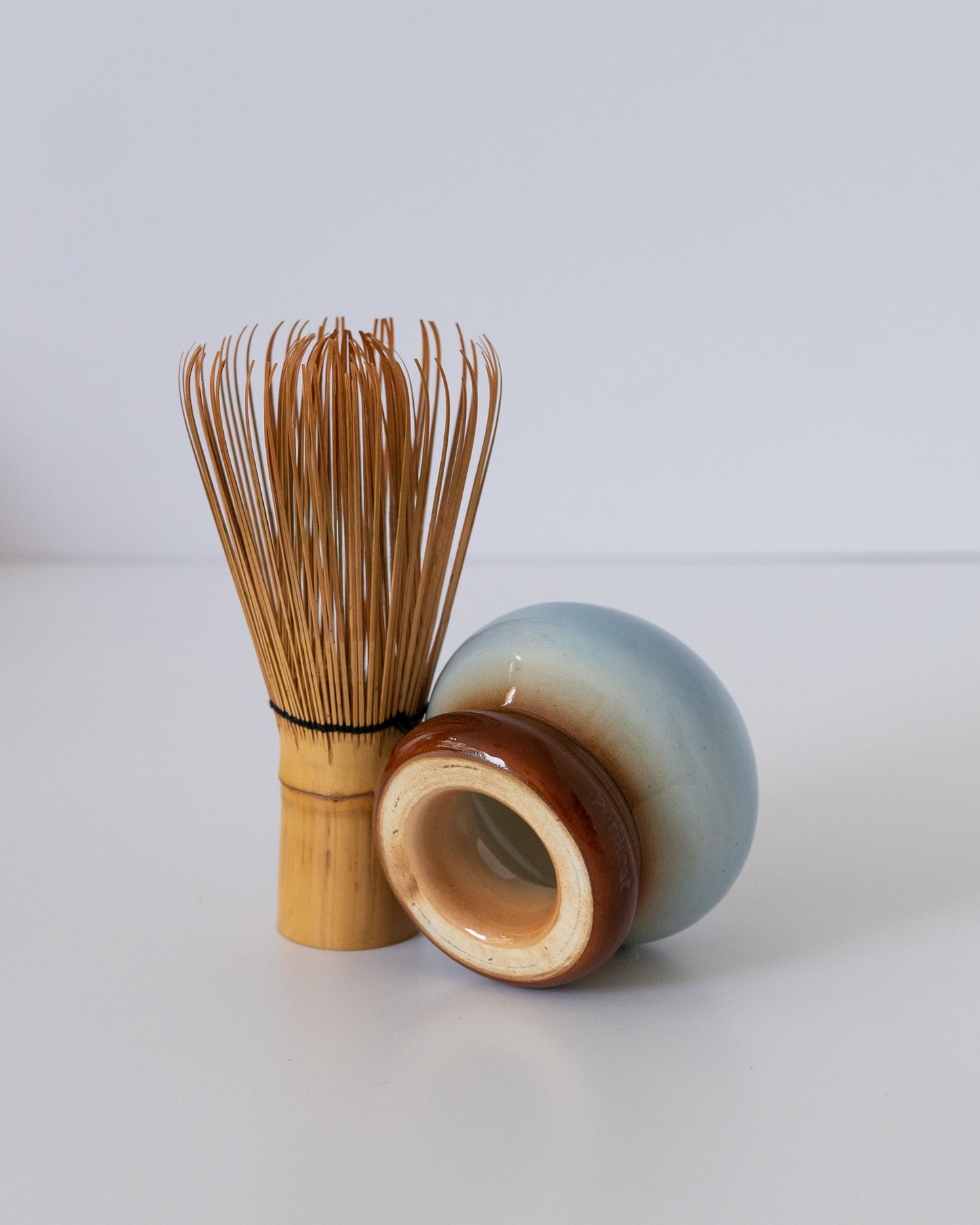 Sky Blue + Brown Whisk Holder 05