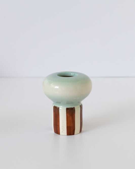 Seafoam + Brown Whisk Holder 02 - mushroom