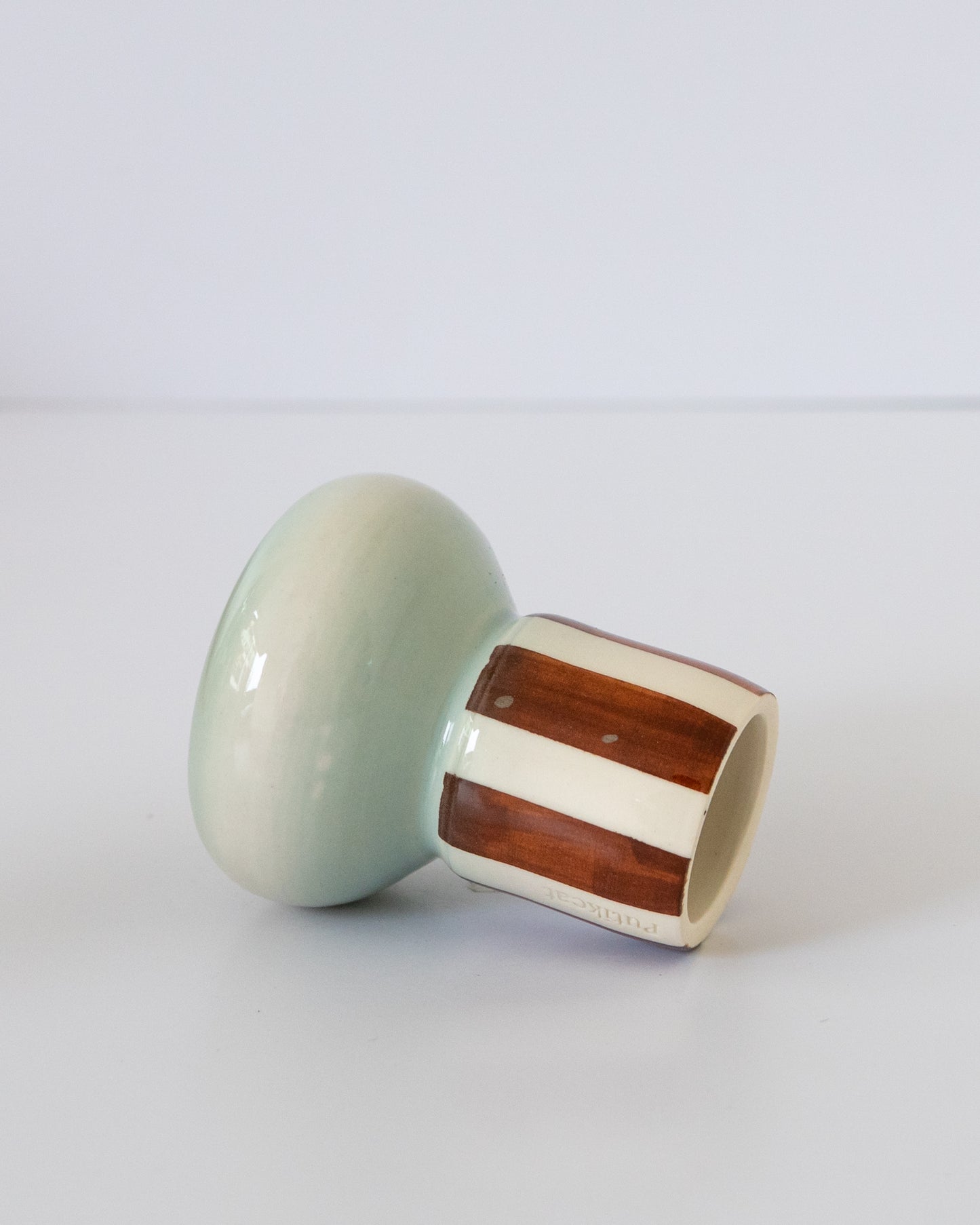 Seafoam + Brown Whisk Holder 02 - mushroom