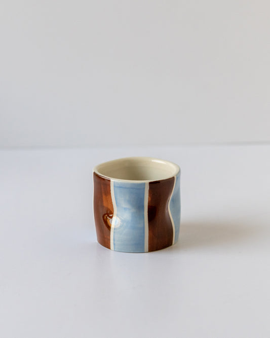 Cortado Cup - Sky Blue + Brown