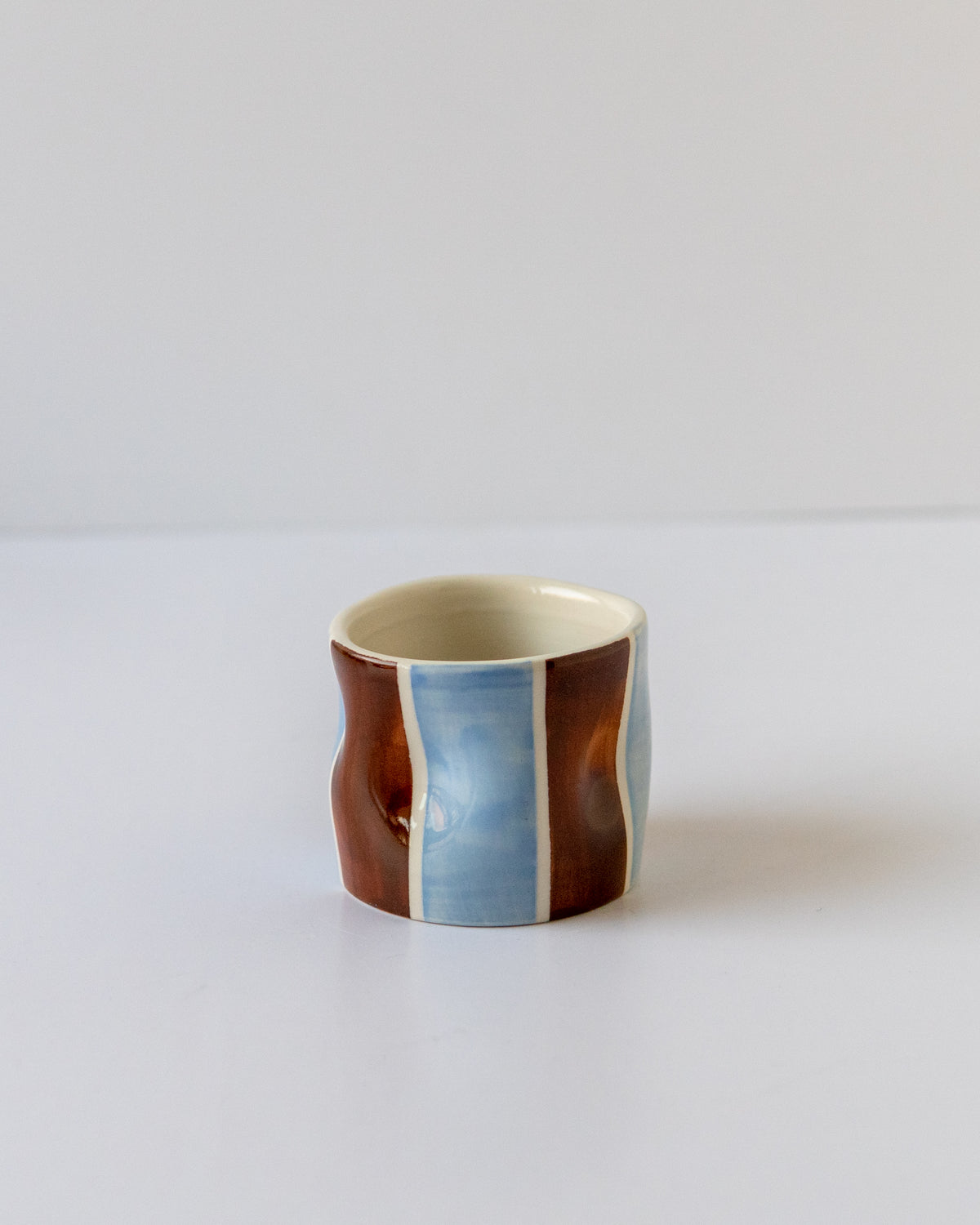 Cortado Cup - Sky Blue + Brown