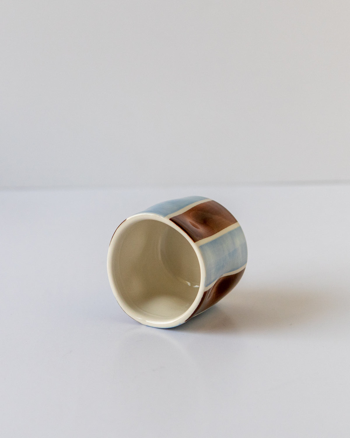 Cortado Cup - Sky Blue + Brown