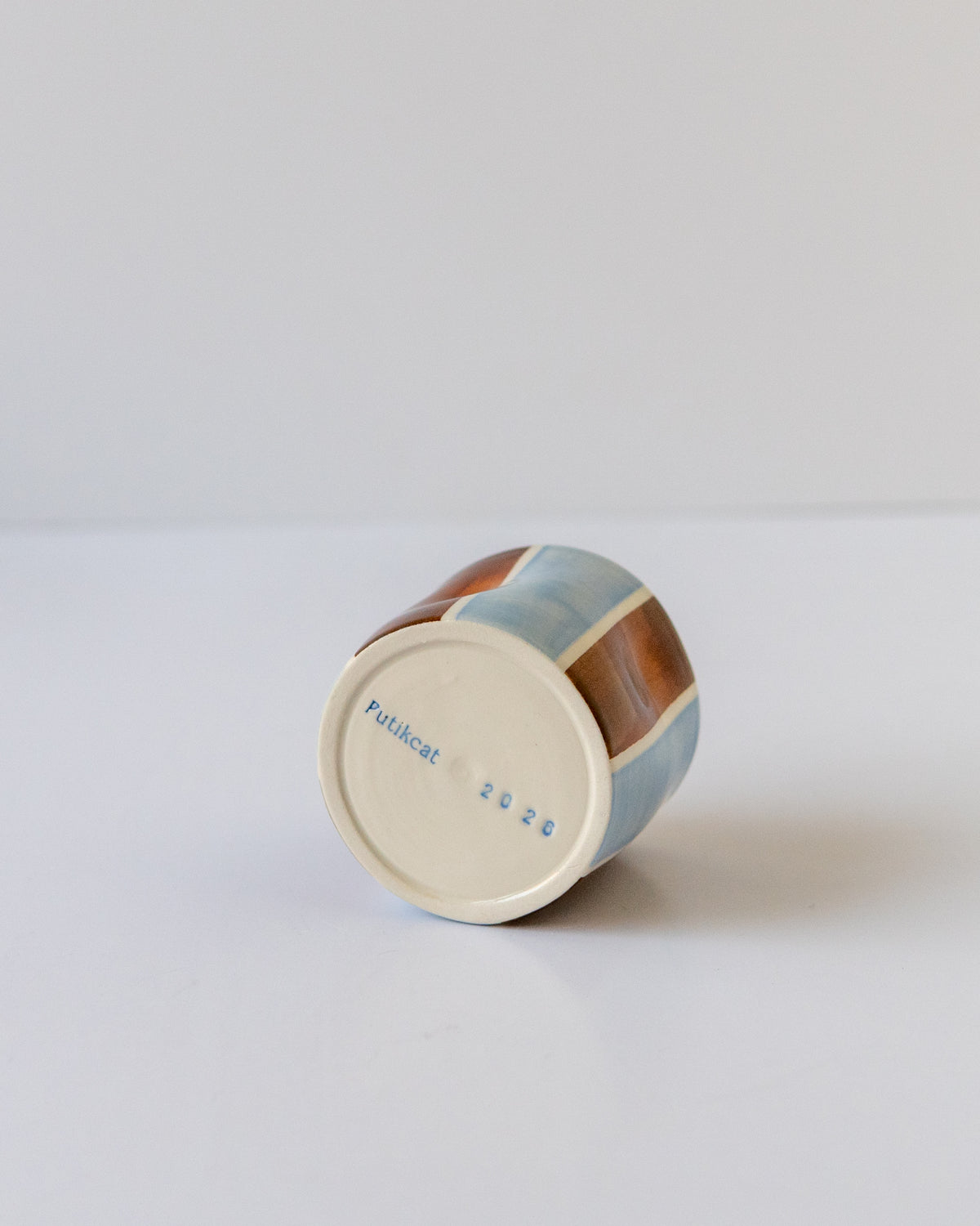 Cortado Cup - Sky Blue + Brown