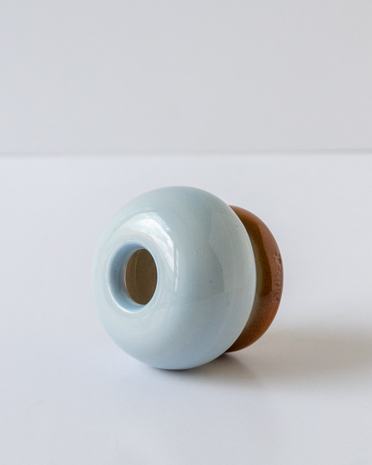 Sky Blue + Brown Whisk Holder 01