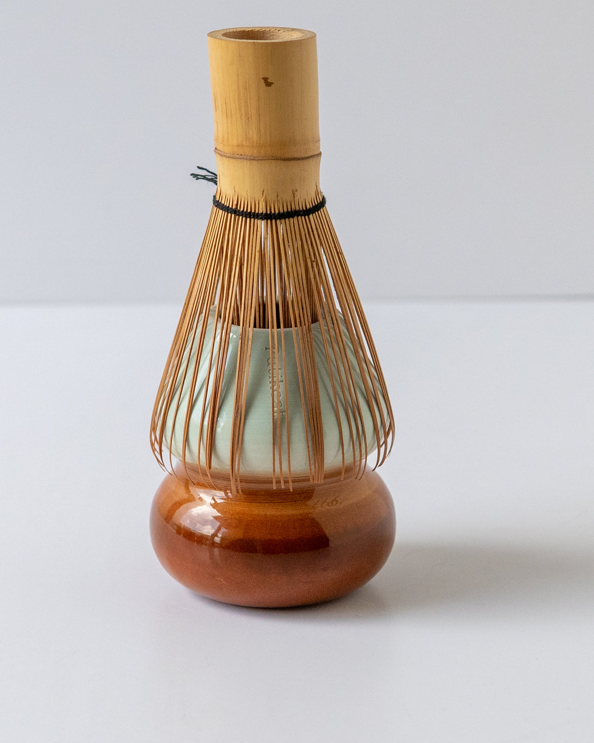 Seafoam + Brown Whisk Holder - reversible