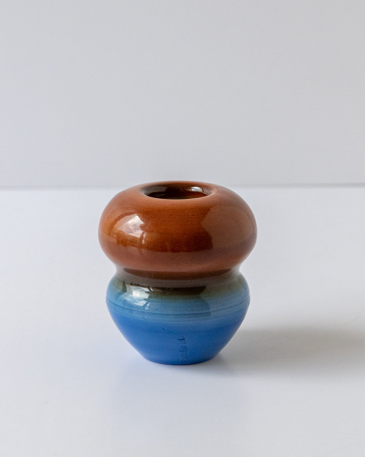 Blue + Brown Whisk Holder - reversible 01