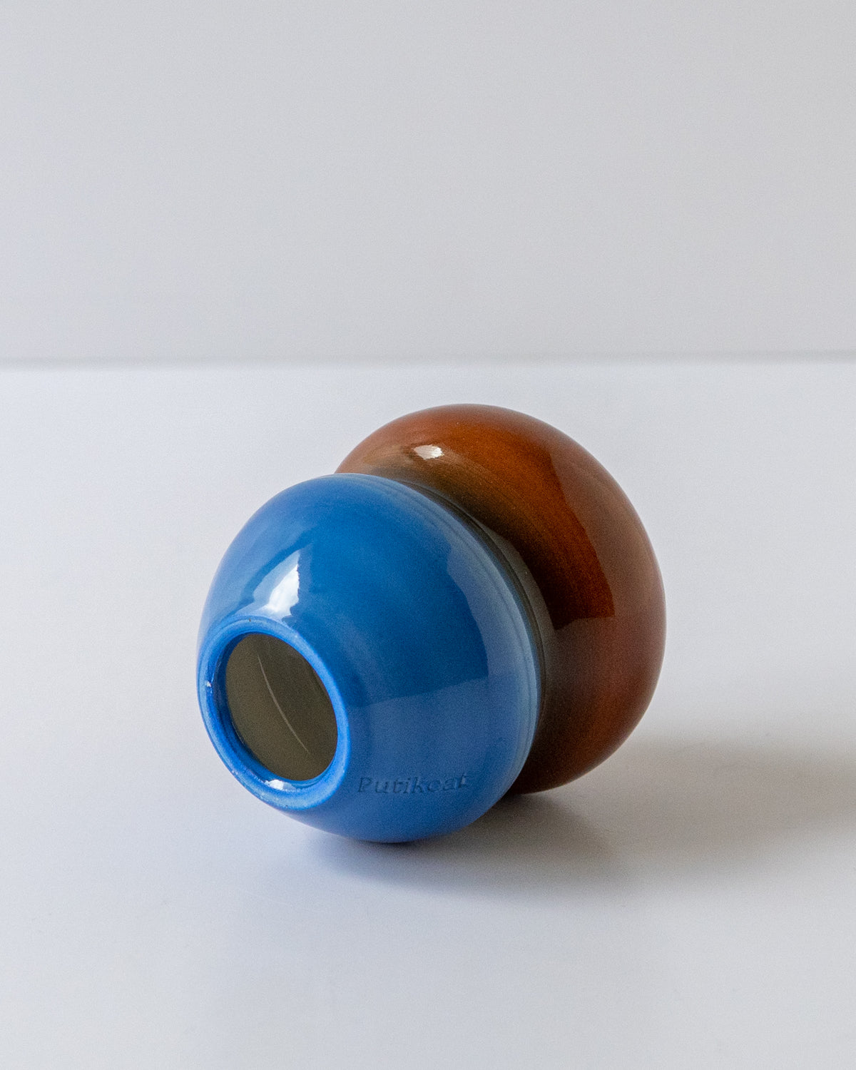 Blue + Brown Whisk Holder - reversible 01