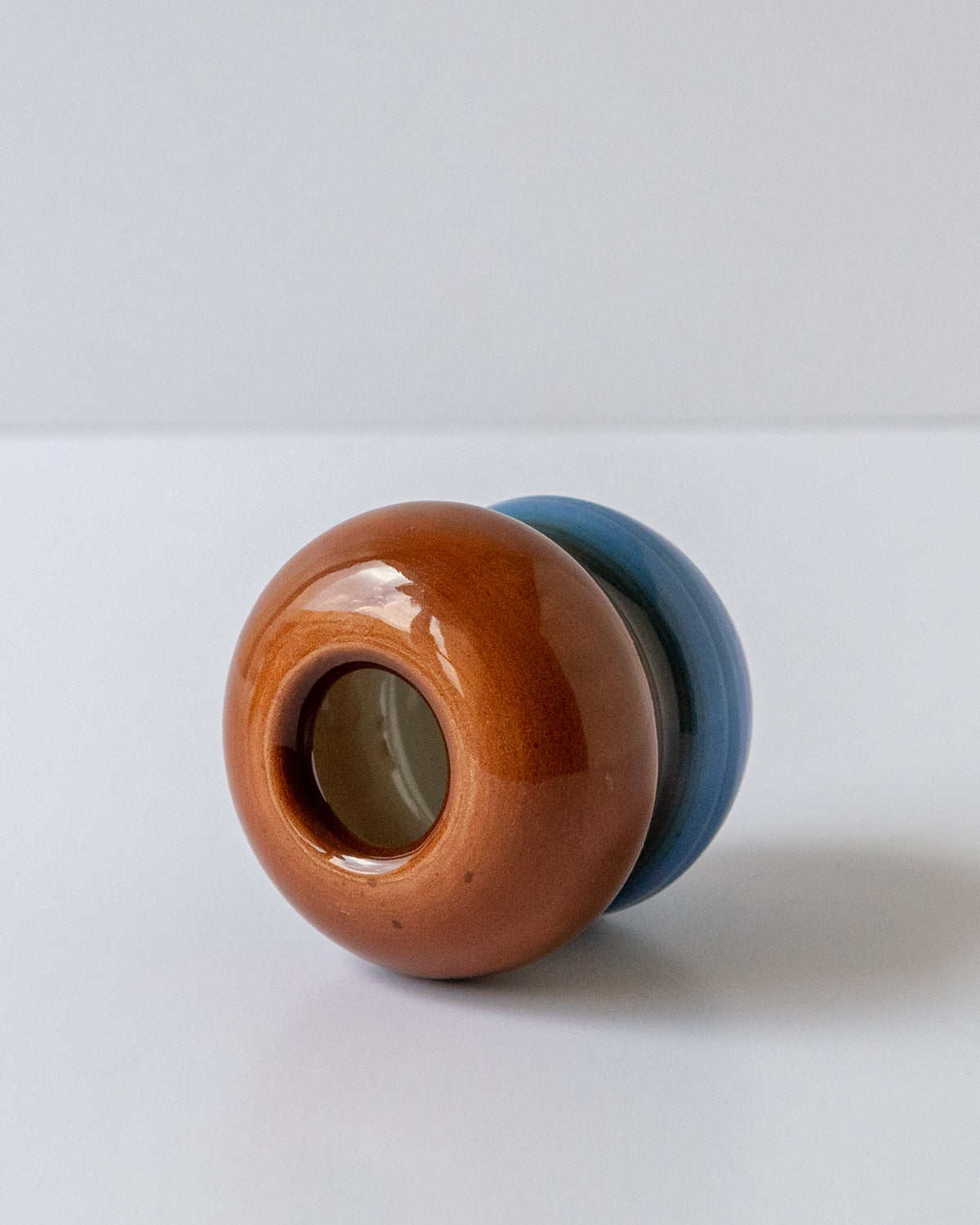 Blue + Brown Whisk Holder - reversible 01