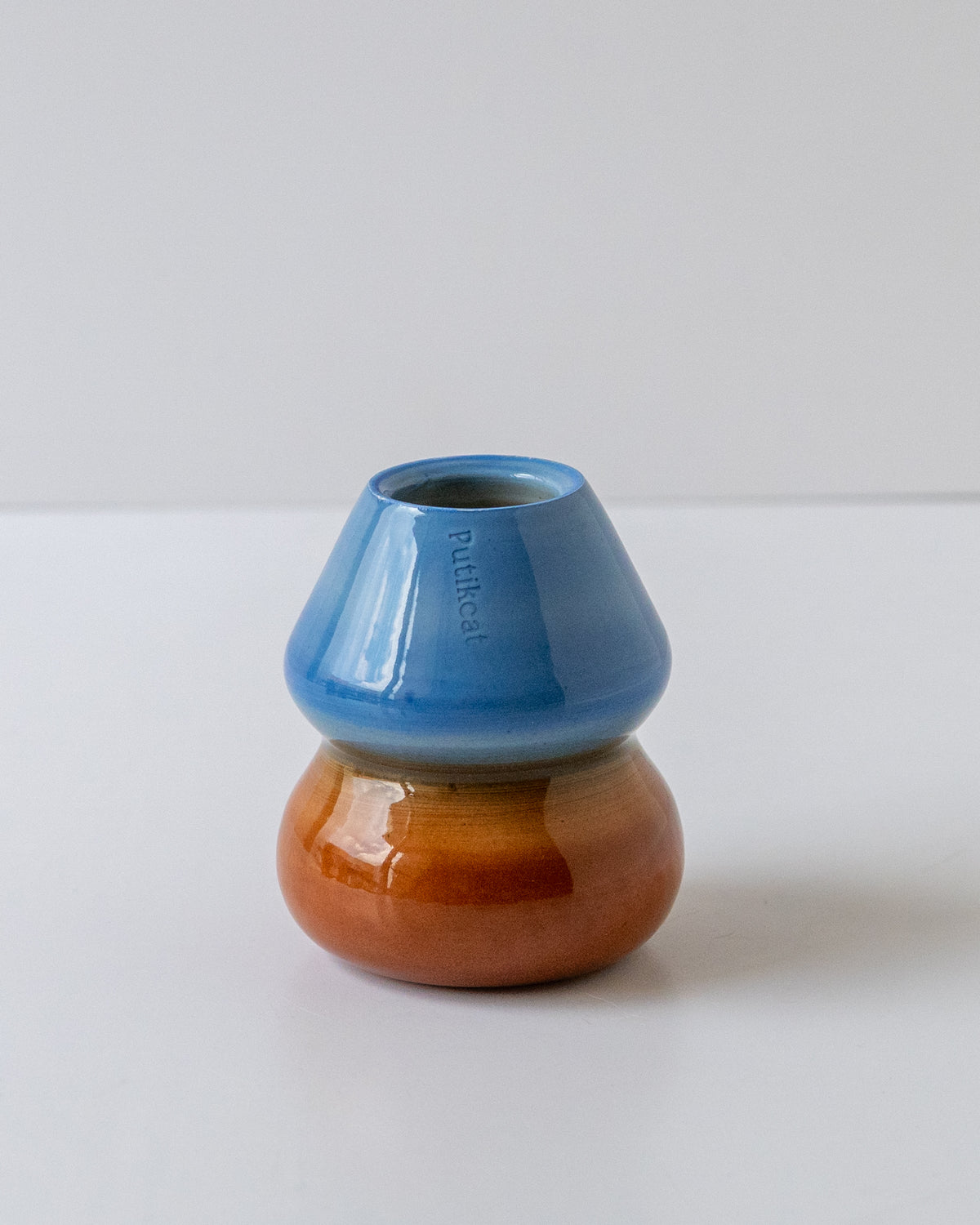 Blue + Brown Whisk Holder - reversible 02