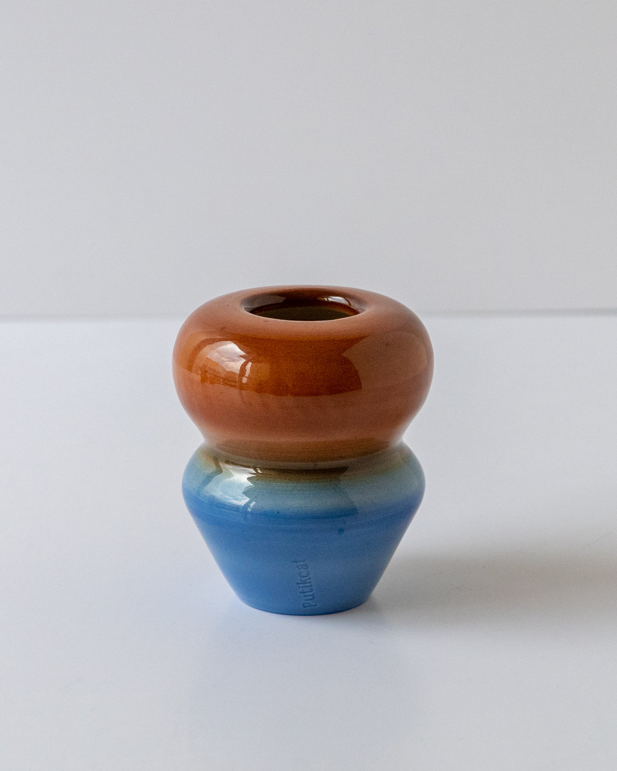 Blue + Brown Whisk Holder - reversible 02