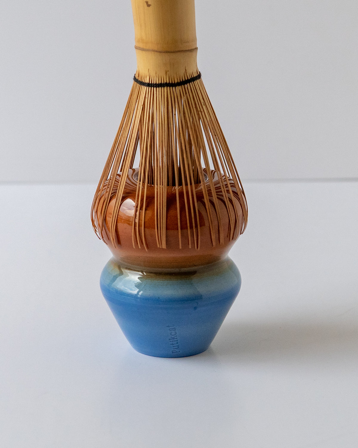 Blue + Brown Whisk Holder - reversible 02