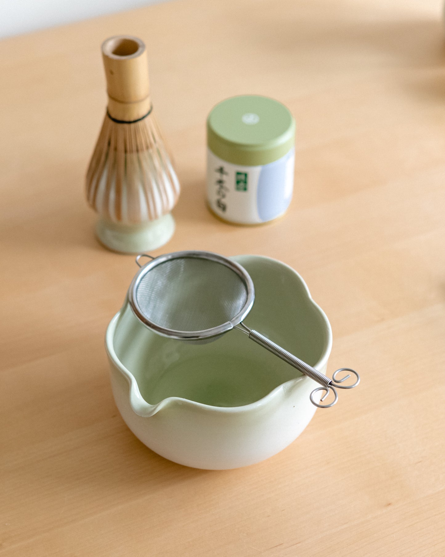 Green Matcha Bowl + Holder Set | Preorder