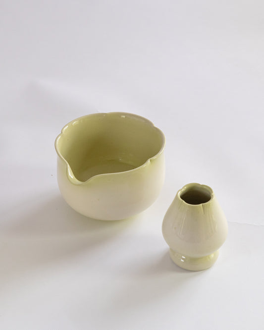 Green Matcha Bowl + Holder Set | Preorder