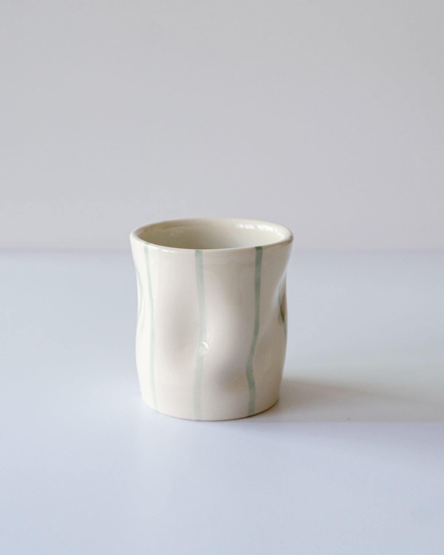 Seafoam Stripe Flowy Cup
