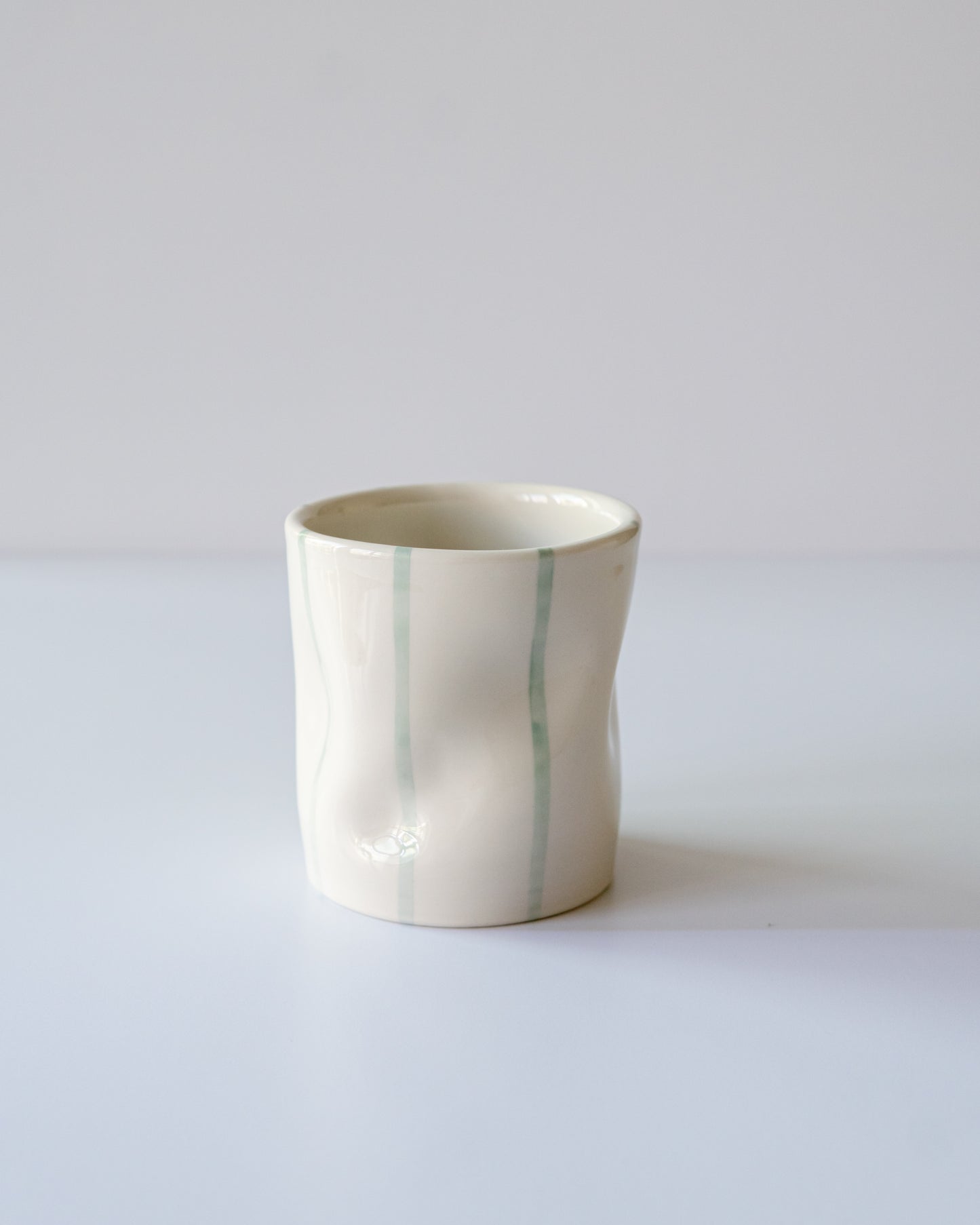 Seafoam Stripe Flowy Cup