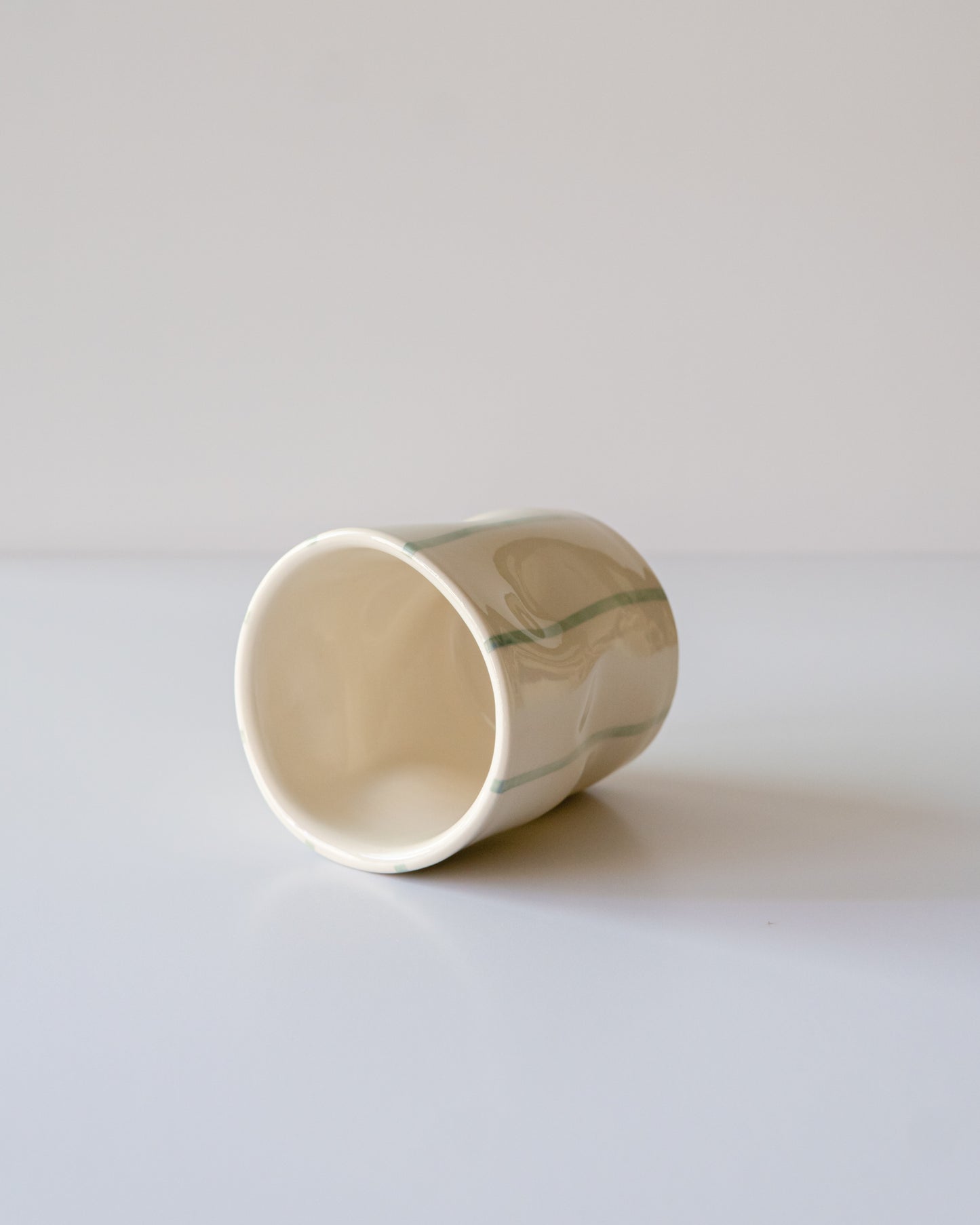 Seafoam Stripe Flowy Cup