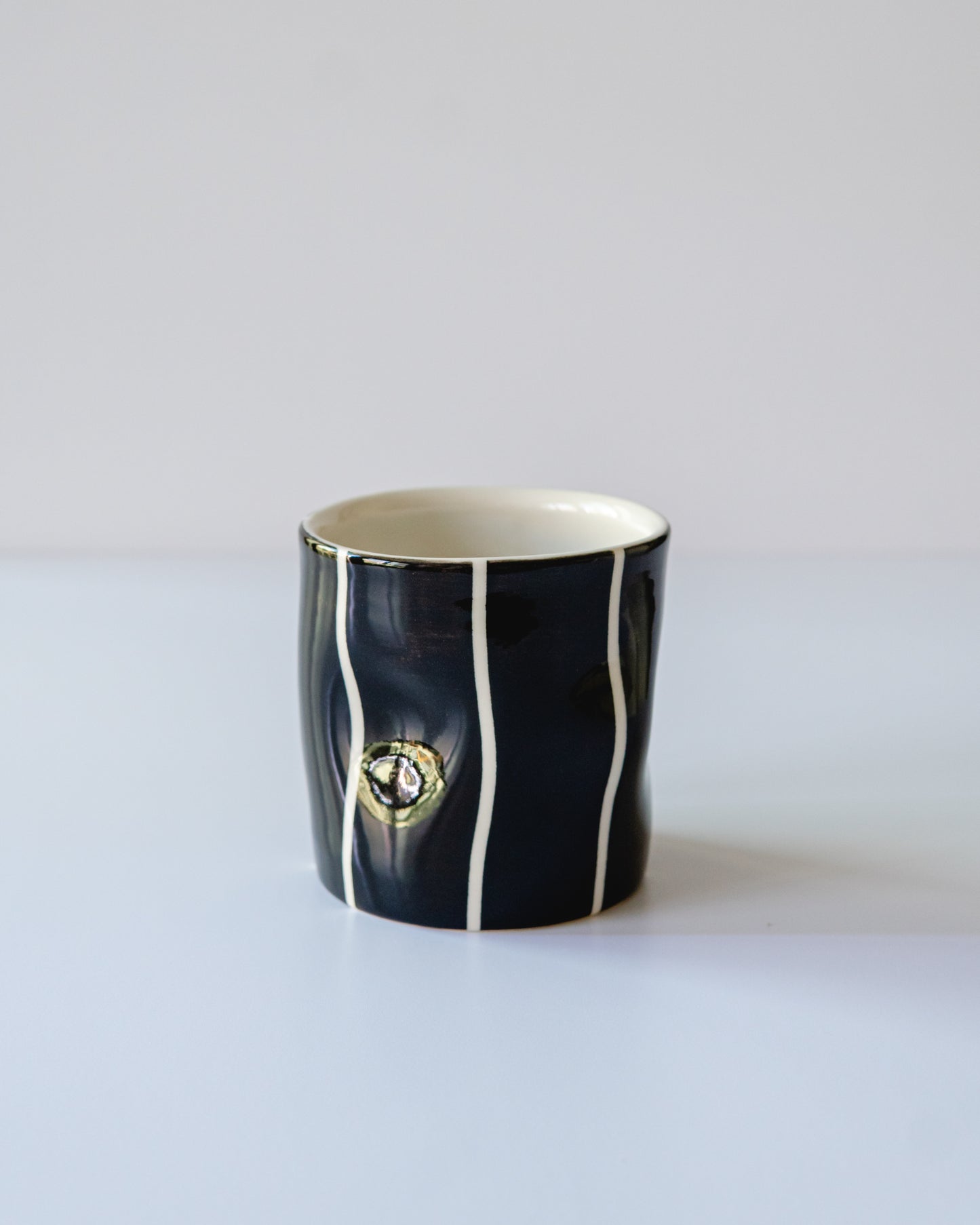 Black Stripe Flowy Cup
