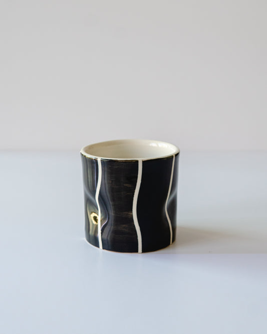 Black Stripe Flowy Cup