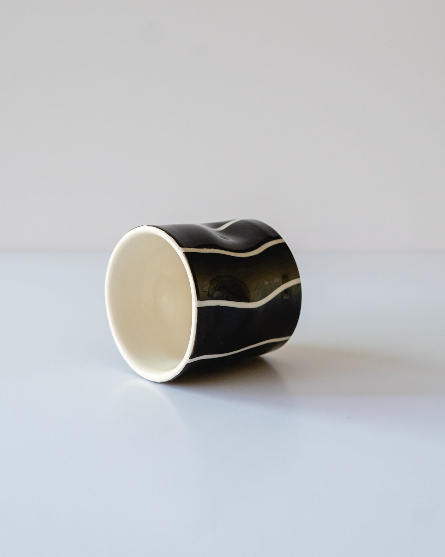 Black Stripe Flowy Cup