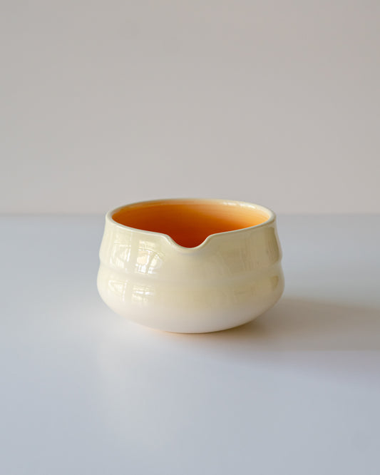 Butter yellow + Orange Matcha Bowl