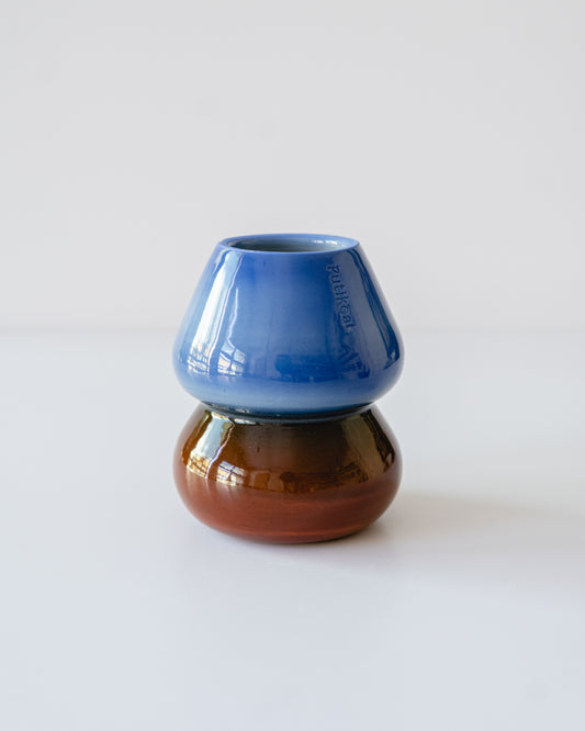 Blue + Brown Lamp Whisk Holder