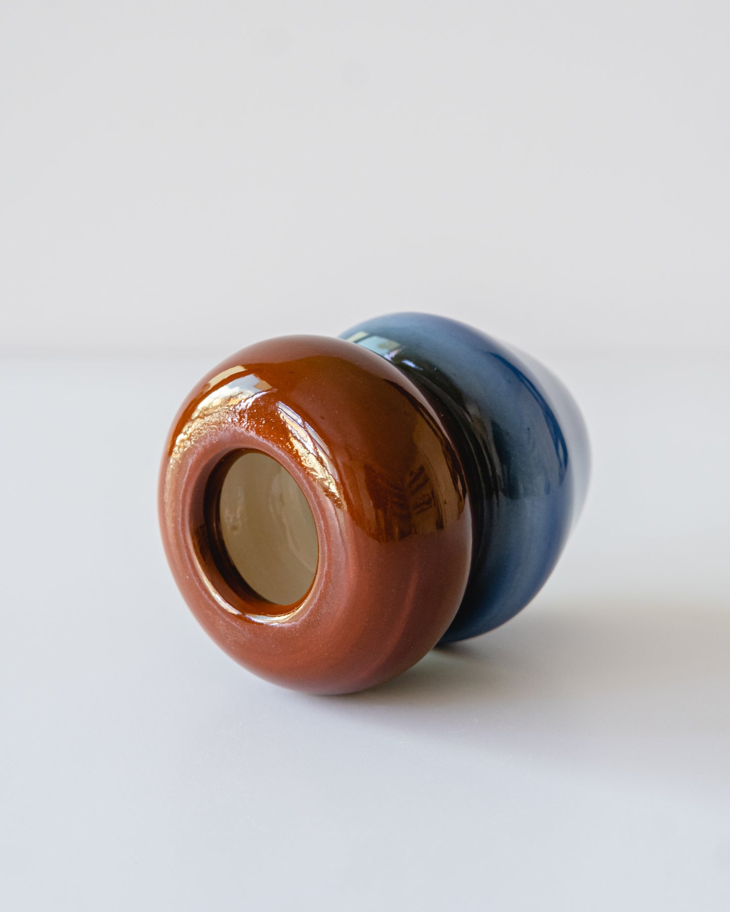 Blue + Brown Lamp Whisk Holder