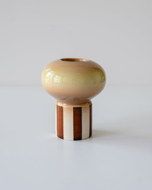 Olive + Brown Lamp Whisk Holder