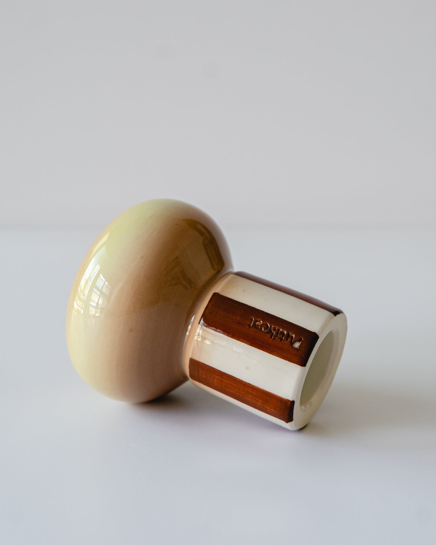 Olive + Brown Lamp Whisk Holder