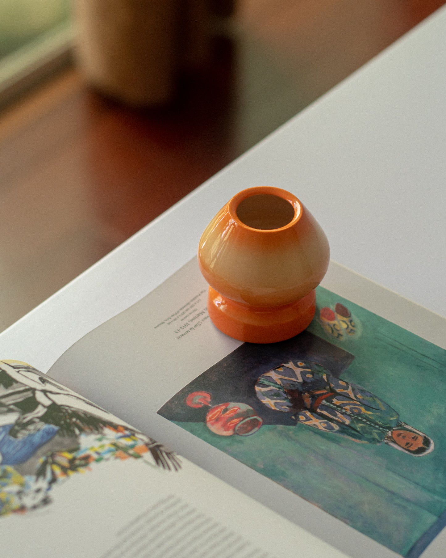 Butter yellow + Orange Lamp Whisk Holder