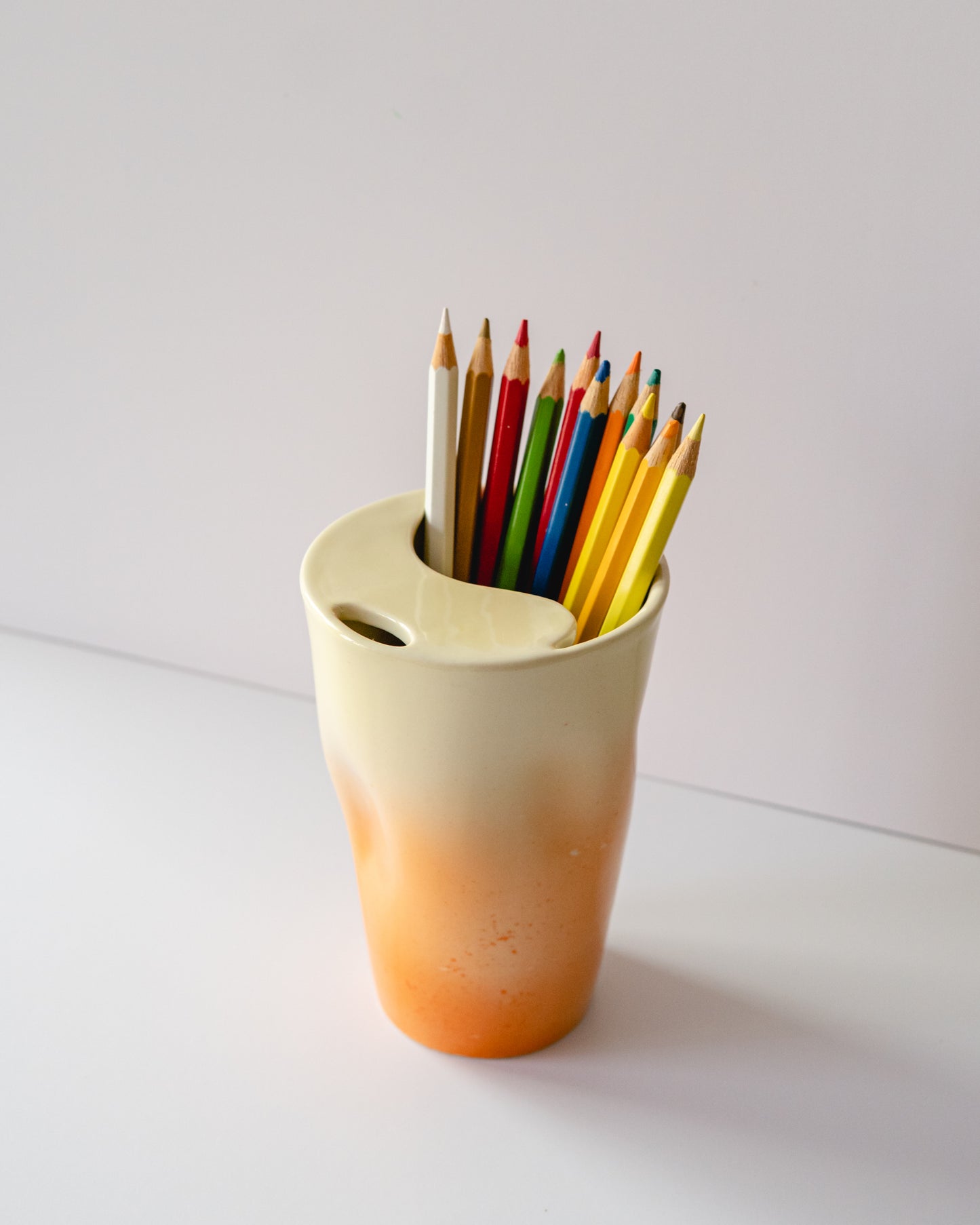 Butter yellow + Orange Travel Cup